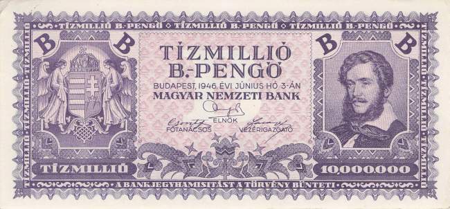 Ungarn 10 Millionen B Pengo 1946 p.135